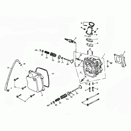 Cylinder Head Assembly (Kasea Adventure Buggy 125) Cylinder Head Assembly (Kasea Adventure Buggy 125)