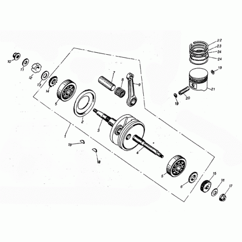 Crankshaft Rod & Piston (Kasea Adventure Buggy 125) Crankshaft Rod & Piston (Kasea Adventure Buggy 125)