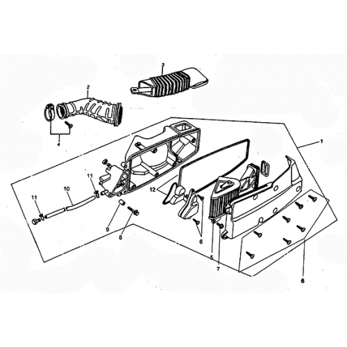 Air Cleaner Assembly (Kasea Adventure Buggy 125) Air Cleaner Assembly (Kasea Adventure Buggy 125)