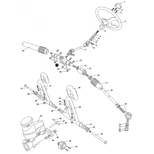 Steering Shaft Assy (Kasea LM150IIR 2000)