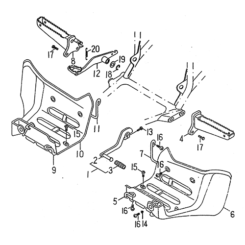 Stand Footrest (LRX/SMC Blast ATV 150)