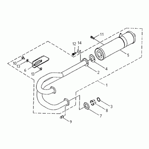 Exhaust Muffler (Kasea Skyhawk 250 Quad) Exhaust Muffler (Kasea Skyhawk 250 Quad)