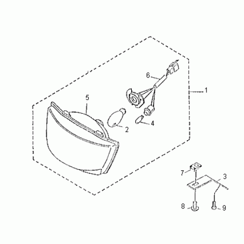 Headlight (Kasea Skyhawk 250 Quad)