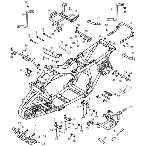 Frame Body (Adly ATV 300xs Assault) Frame Body (Adly ATV 300xs Assault)