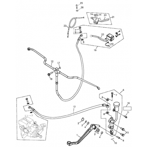 Brake System (Adly ATV 300xs Assault) Brake System (Adly ATV 300xs Assault)
