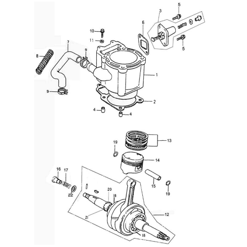 Cylinder | Piston | Crankshaft