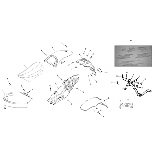 Front Fender, Body Cover (ADLY RT-50 Road Tracer)