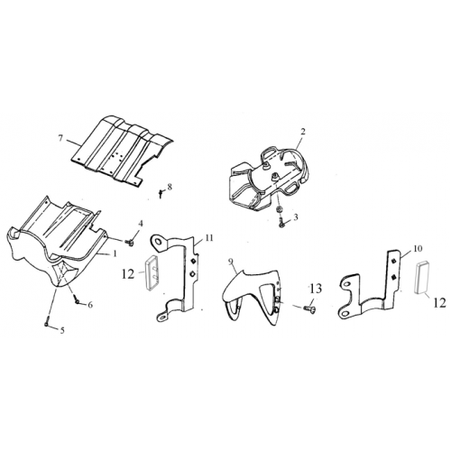 Cowling, Front Fender (Silver Fox 50)