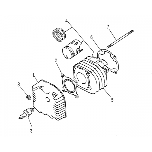 Cylinder, Cylinder Head (Blazer 50cc ATV) Cylinder, Cylinder Head (Blazer 50cc ATV)