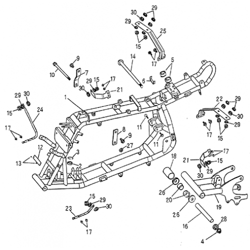 Frame Body (Blazer 50cc ATV)