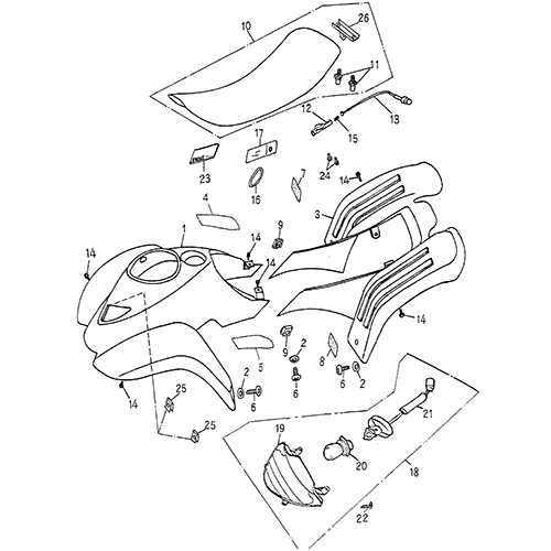 Body Cover, Seat (Blazer 50cc ATV)