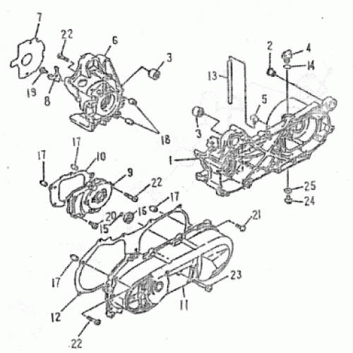 CRANKCASE (Kasea Skyhawk 50mini Quad)