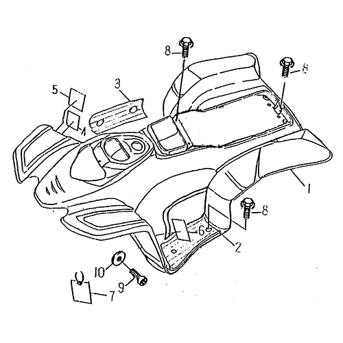 Front Fender (LRX/SMC ATV 50 mini)