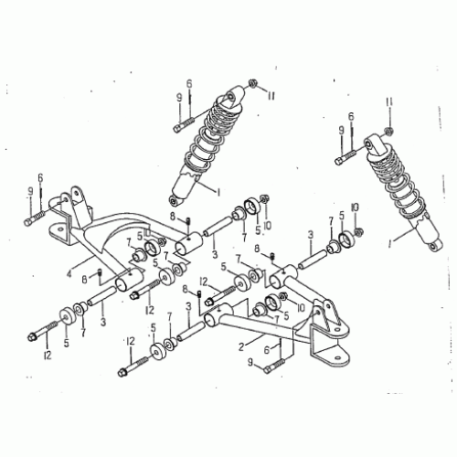 FRONT SUSPENSION (Kasea Skyhawk 50 Quad)