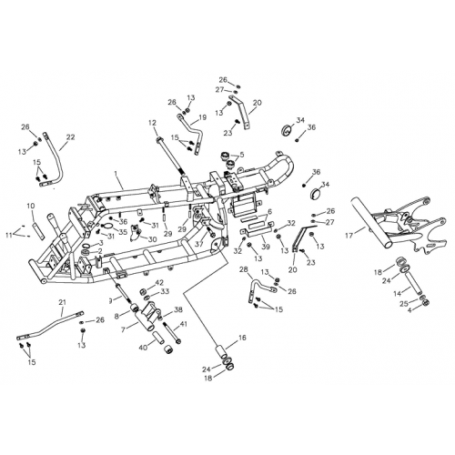 Frame Body (Adly ATV 90II 4T (CVT)) Frame Body (Adly ATV 90II 4T (CVT))