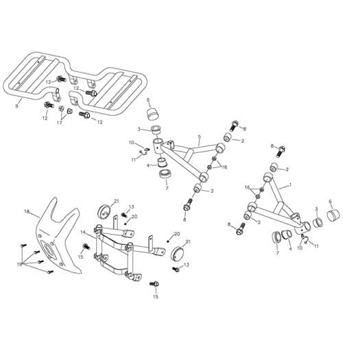 Arm, Floor Panel, Bump (Adly ATV 90II 4T (CVT)) Arm, Floor Panel, Bump (Adly ATV 90II 4T (CVT))