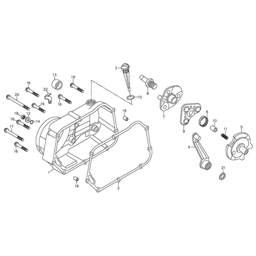 Right Crankcase Cover (Adly ATV 90Z2 4T (Gear Drive)) Right Crankcase Cover (Adly ATV 90Z2 4T (Gear Drive))