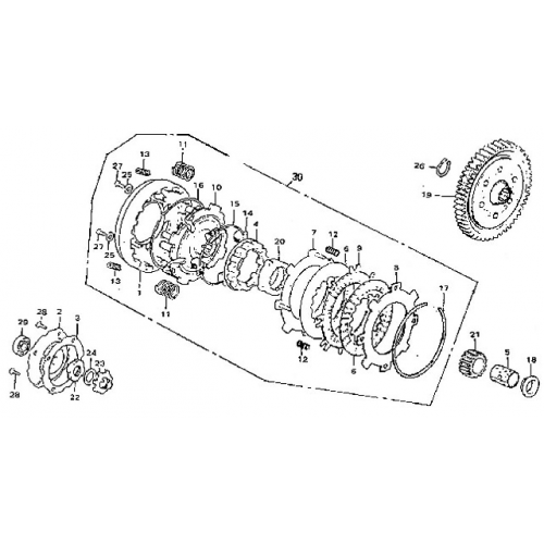 Clutch (Adly ATV 90Z2 4T (Gear Drive)) Clutch (Adly ATV 90Z2 4T (Gear Drive))