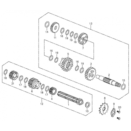 Transmission (Adly ATV 90Z2 4T (Gear Drive)) Transmission (Adly ATV 90Z2 4T (Gear Drive))