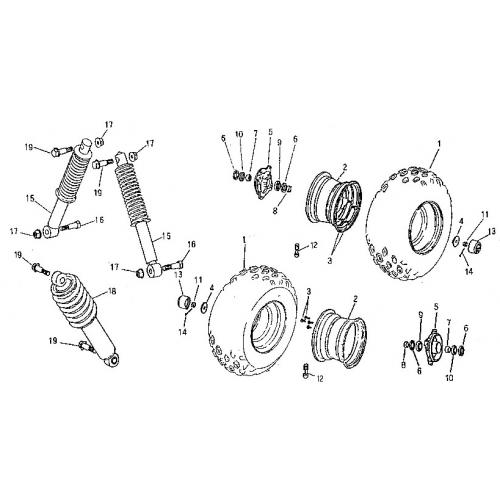 Front Wheel, Suspension (Adly ATV 90Z2 4T (Gear Drive)) Front Wheel, Suspension (Adly ATV 90Z2 4T (Gear Drive))