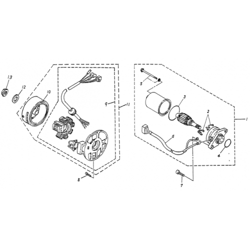 Generator, Starting Motor (Blazer 90cc ATV)