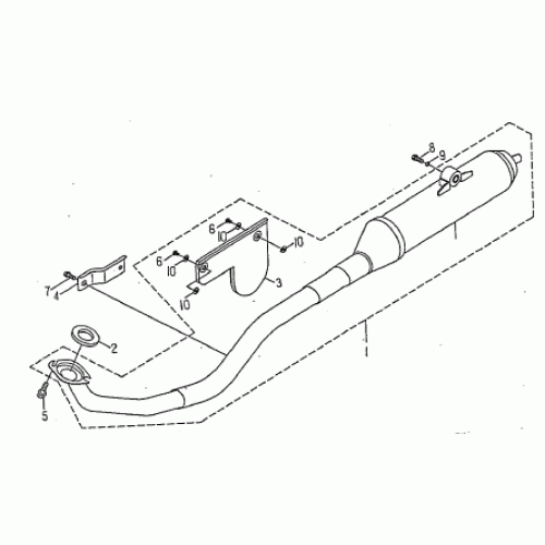 EXHAUST MUFFLER (Kasea Skyhawk 90 Quad)