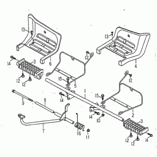 STAND FOOTREST (Kasea Skyhawk 90 Quad)