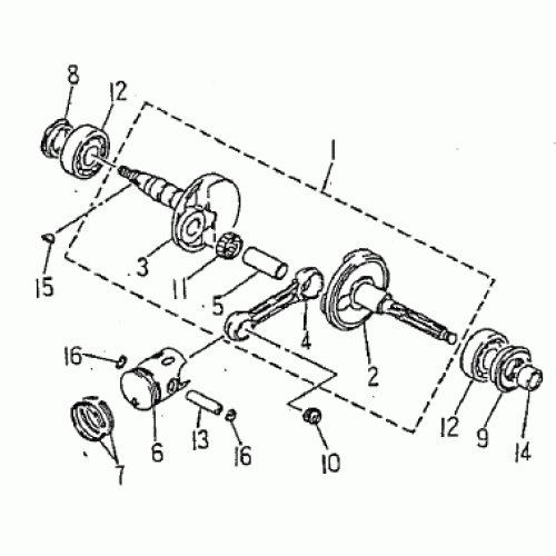 CRANKSHAFT PISTON (Kasea Skyhawk 90 Quad)