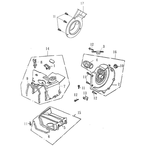 Fan Cover, Shroud (Thunder Bike 150)