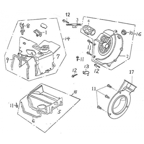 Fan Cover, Shroud (Adly ATV 150S II CrossXRoad) Fan Cover, Shroud (Adly ATV 150S II CrossXRoad)