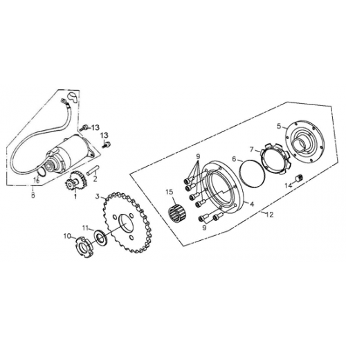 Starting Motor (Adly ATV 150S II CrossXRoad)