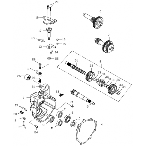 Transmisson (Adly ATV 150S II CrossXRoad)