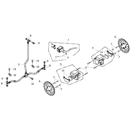 Front Brake (Adly ATV 150S II CrossXRoad) Front Brake (Adly ATV 150S II CrossXRoad)