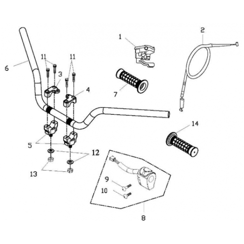Handle Bar (Adly ATV 150S II CrossXRoad) Handle Bar (Adly ATV 150S II CrossXRoad)