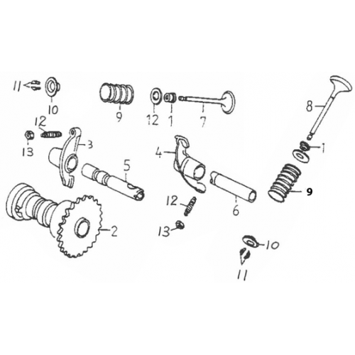 Camshaft, Valve (Adly ATV 150S Interceptor)