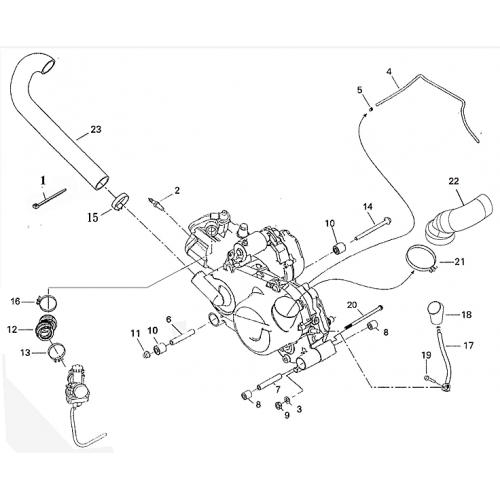 Engine and Engine Support (Adly ATV 220S)