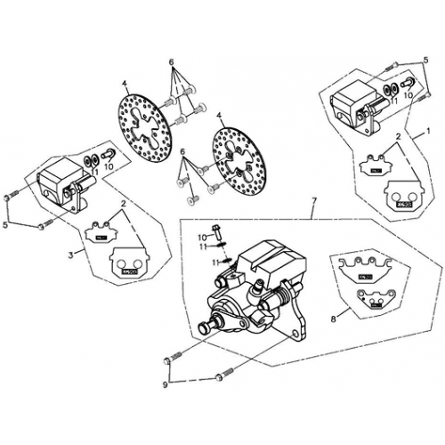 Brake Caliper (Adly ATV 220S)