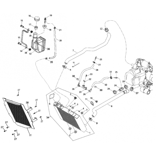 Cooling System (Adly ATV 220S)