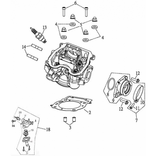 Cylinder Head (Adly ATV Q300) Cylinder Head (Adly ATV Q300)