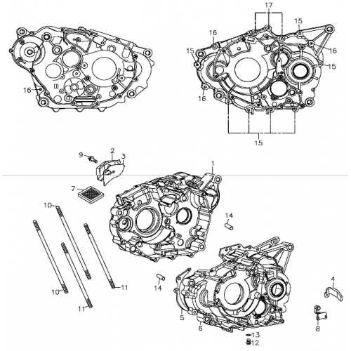 Crankcase (Adly ATV 300S II CrossXRoad)