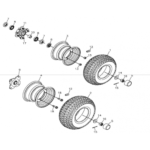 Wheel Front and Rear (Adly ATV 300S II CrossXRoad) Wheel Front and Rear (Adly ATV 300S II CrossXRoad)