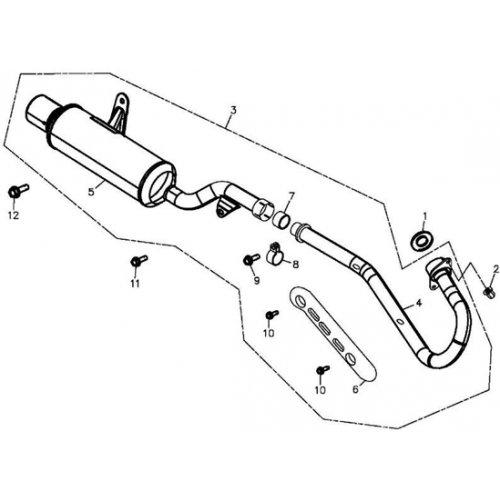 Muffler (Adly ATV 300S Interceptor) Muffler (Adly ATV 300S Interceptor)