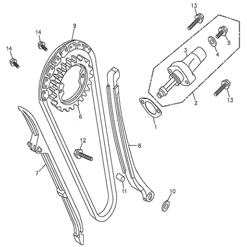 Cam Chain, Tensioner (Adly ATV 300U II) Cam Chain, Tensioner (Adly ATV 300U II)