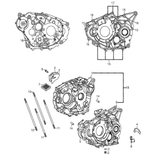 Crankcase (Adly ATV 300U II)