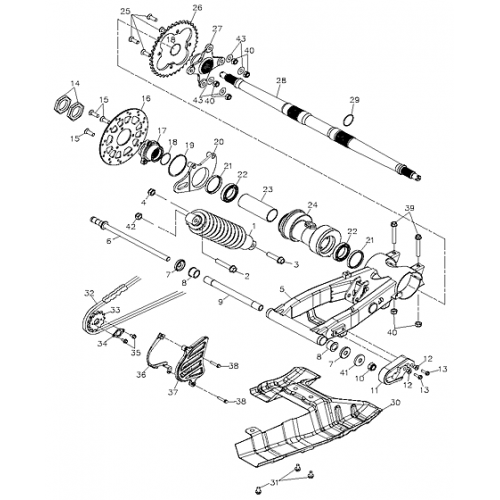 Swing Arm Sub Assy (Adly ATV 300U II)