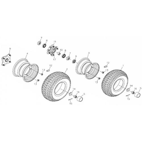 Wheel Front and Rear (Adly ATV 300U II) Wheel Front and Rear (Adly ATV 300U II)