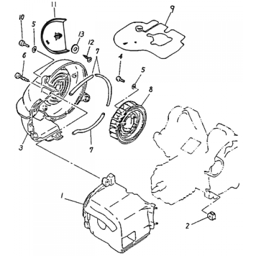 Fan, Air Shroud (Adly ATV 50cc 2T) Fan, Air Shroud (Adly ATV 50cc 2T)