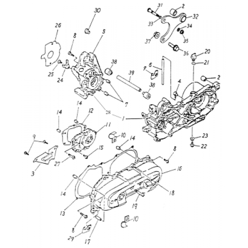 Crankcase (Adly ATV 50cc 2T) Crankcase (Adly ATV 50cc 2T)