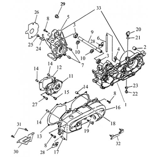 Crankcase (Thunder Bike 50)