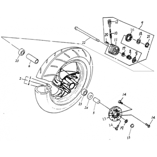 Front Wheel (Thunder Bike 50)